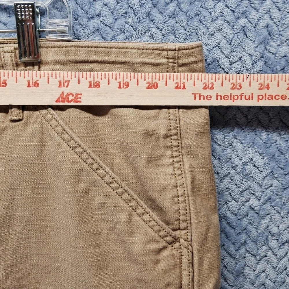 Levi Strauss Mens Tan Khaki Ripstop Cargo Shorts Size 42 Utility Work Dadcore